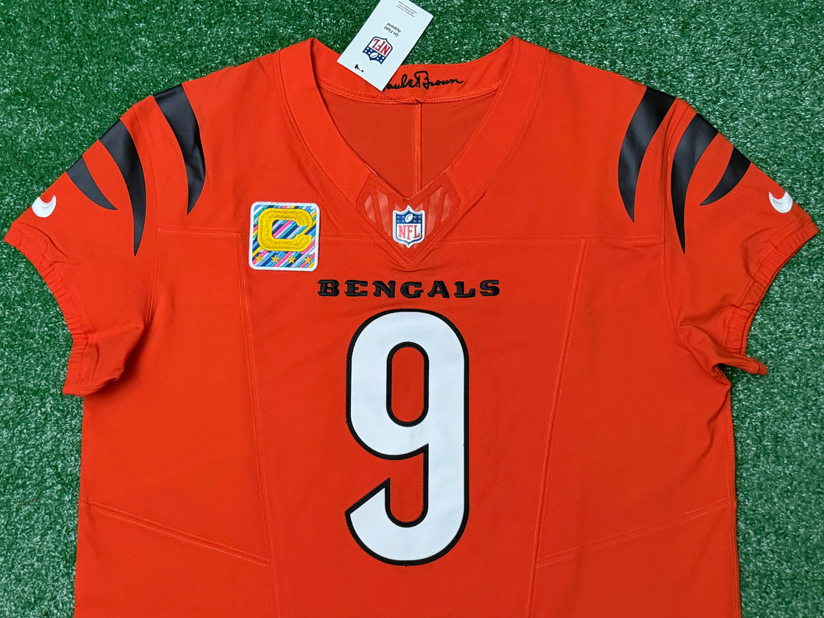 Joe Burrow Cincinnati Bengals Jersey #9 Nike Vapor FUSE Elite Orange Size 48 (XL) NFL