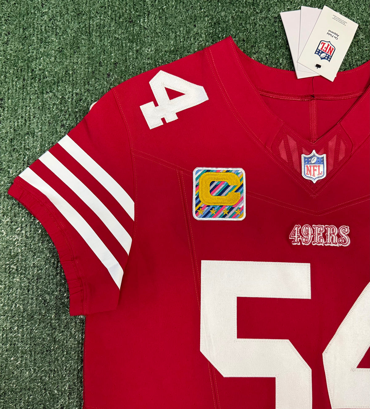 Fred Warner San Francisco 49ers Jersey #54 Nike Vapor FUSE Elite Red Size 44 (Large) NFL