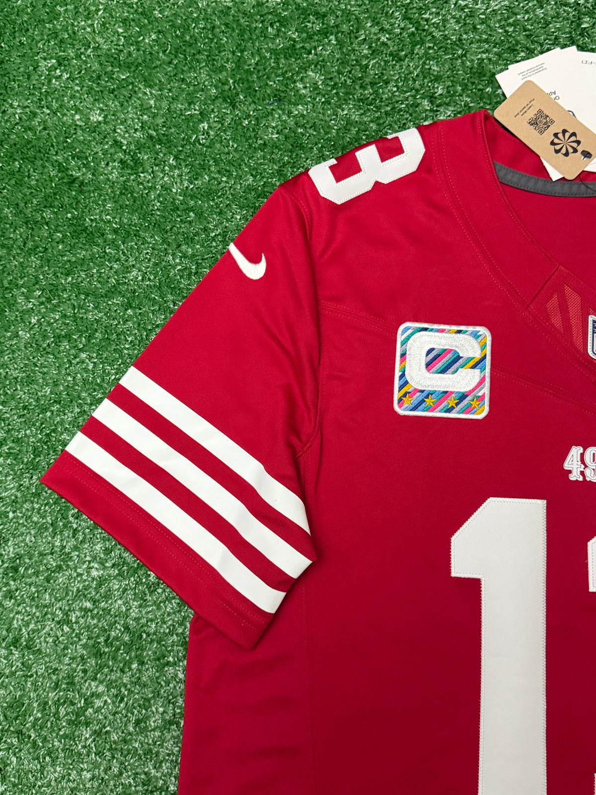 Brock Purdy San Francisco 49ers Jersey #13 Nike Vapor Fuse Limited Stitched Red Size (Large) NFL