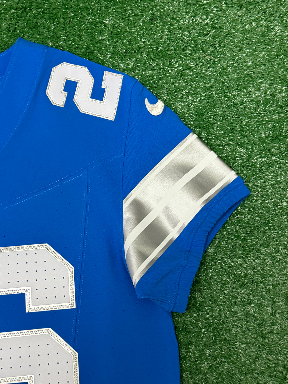 Jahmyr Gibbs Detroit Lions Jersey #26 Nike Vapor FUSE Elite Blue Size 40 (Medium) NFL