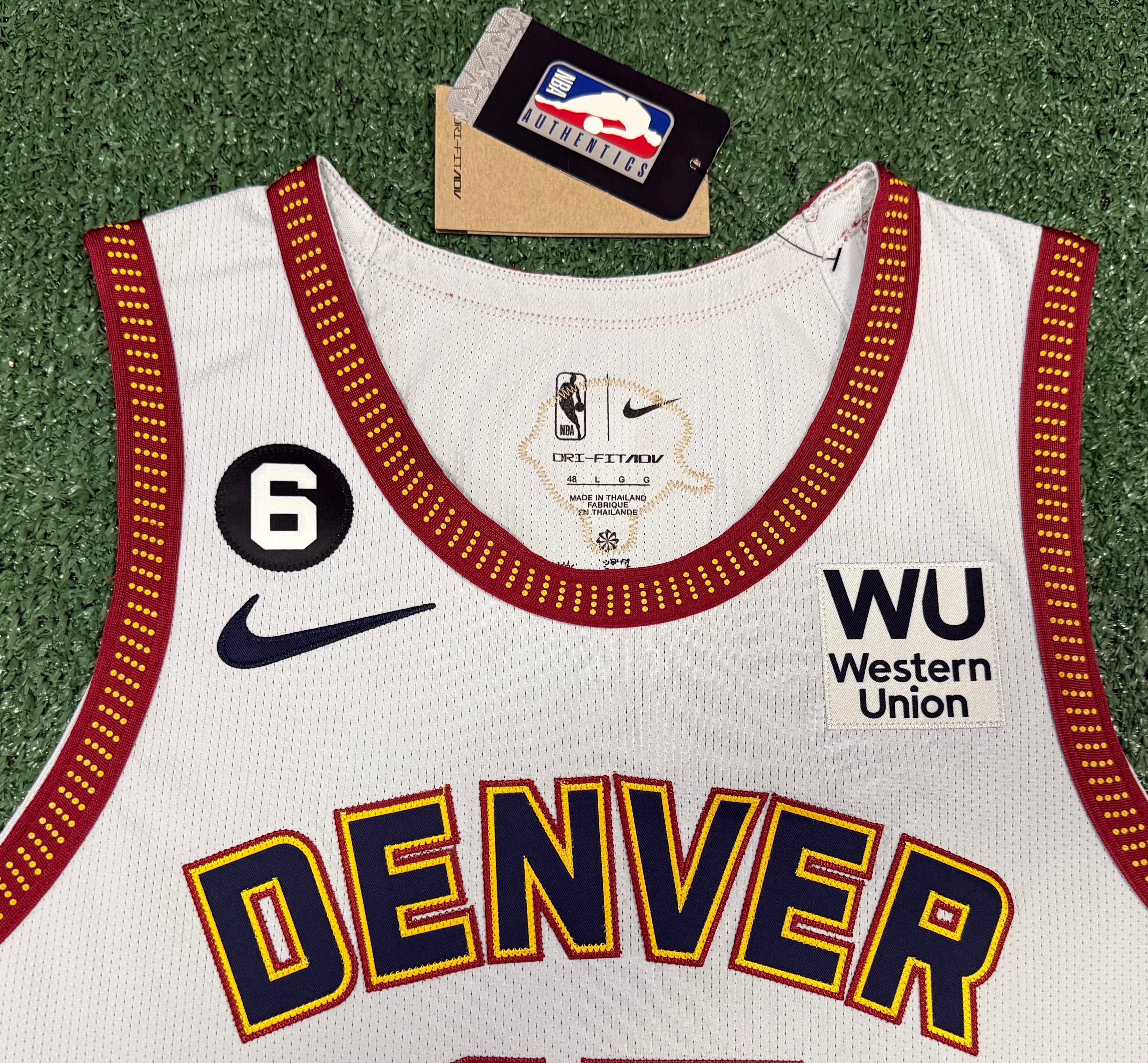 Nikola Jokic Denver Nuggets Jersey #15 Nike ADV Authentic White Size 48 (L) NBA