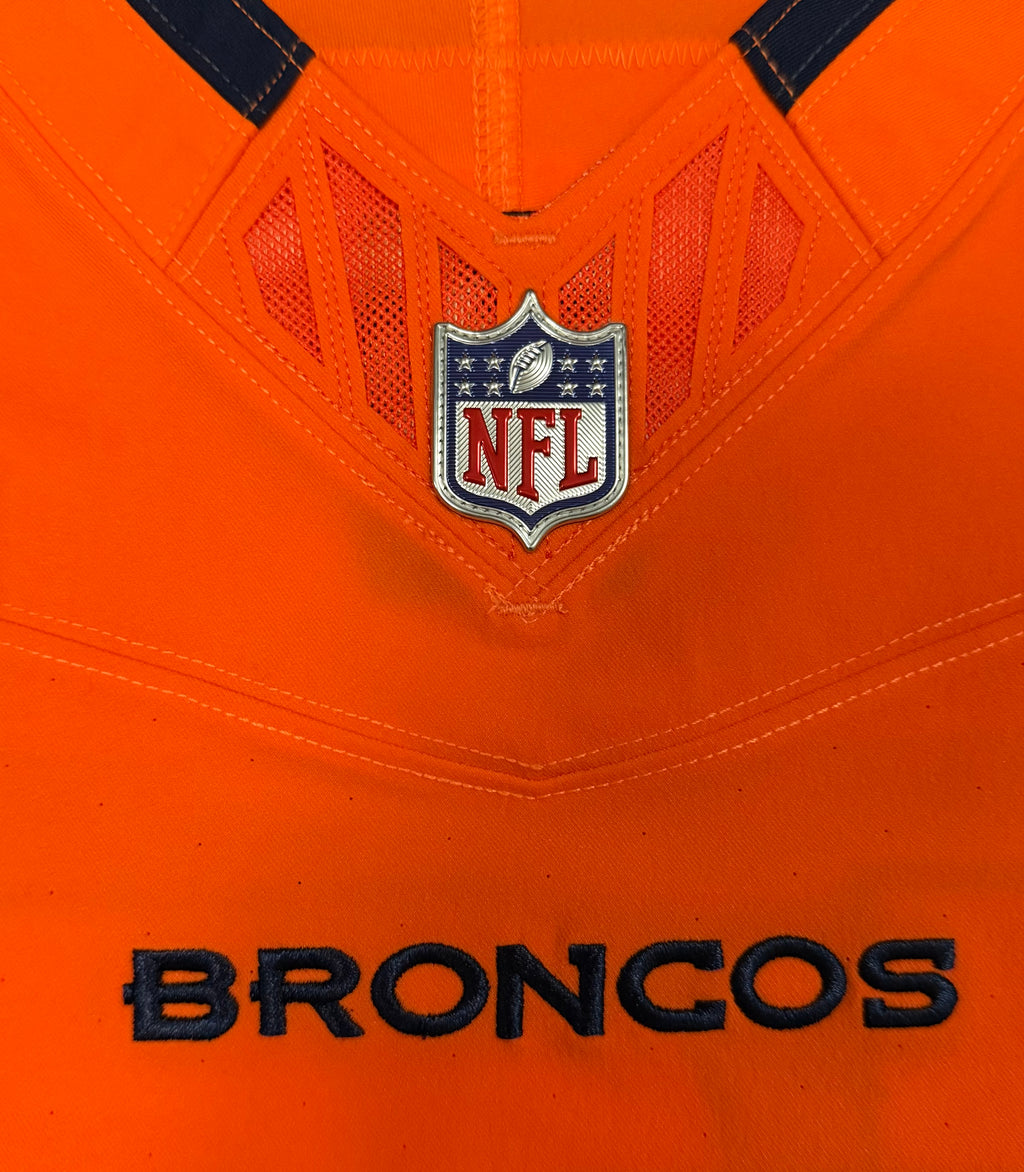 Bo Nix Denver Broncos Jersey #10 Nike Vapor Fuse Elite Orange Size 40 (M) NFL