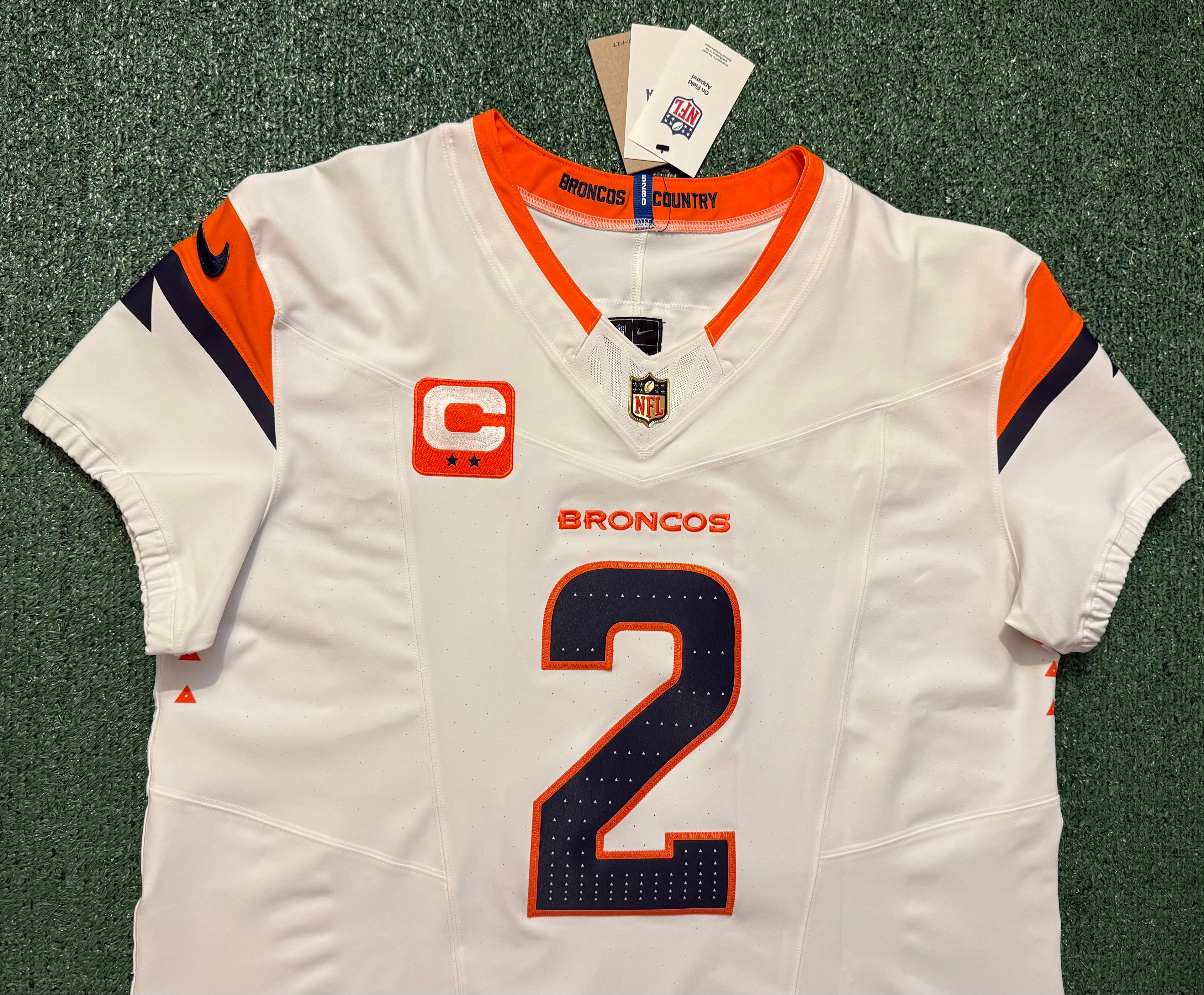 Pat Surtain II Denver Broncos Jersey #2 Nike Vapor Fuse Elite White Size 48 (XL) NFL