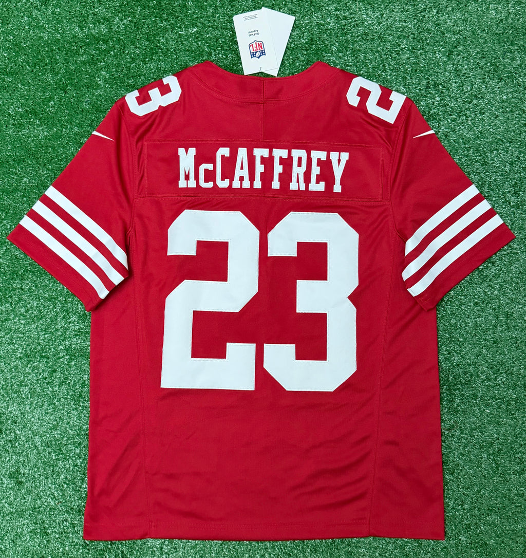 Christian McCaffrey San Francisco 49ers Jersey #23 Nike Vapor Fuse Limited Stitched Red Size (Medium) NFL