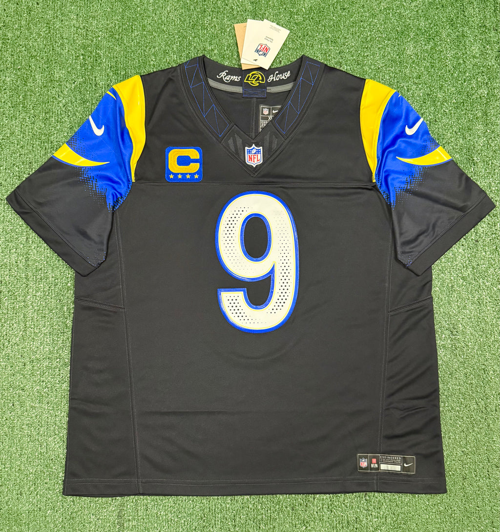 Matthew Stafford Los Angeles Rams Jersey #9 Nike FUSE Rivalry Black Size (XL) NFL