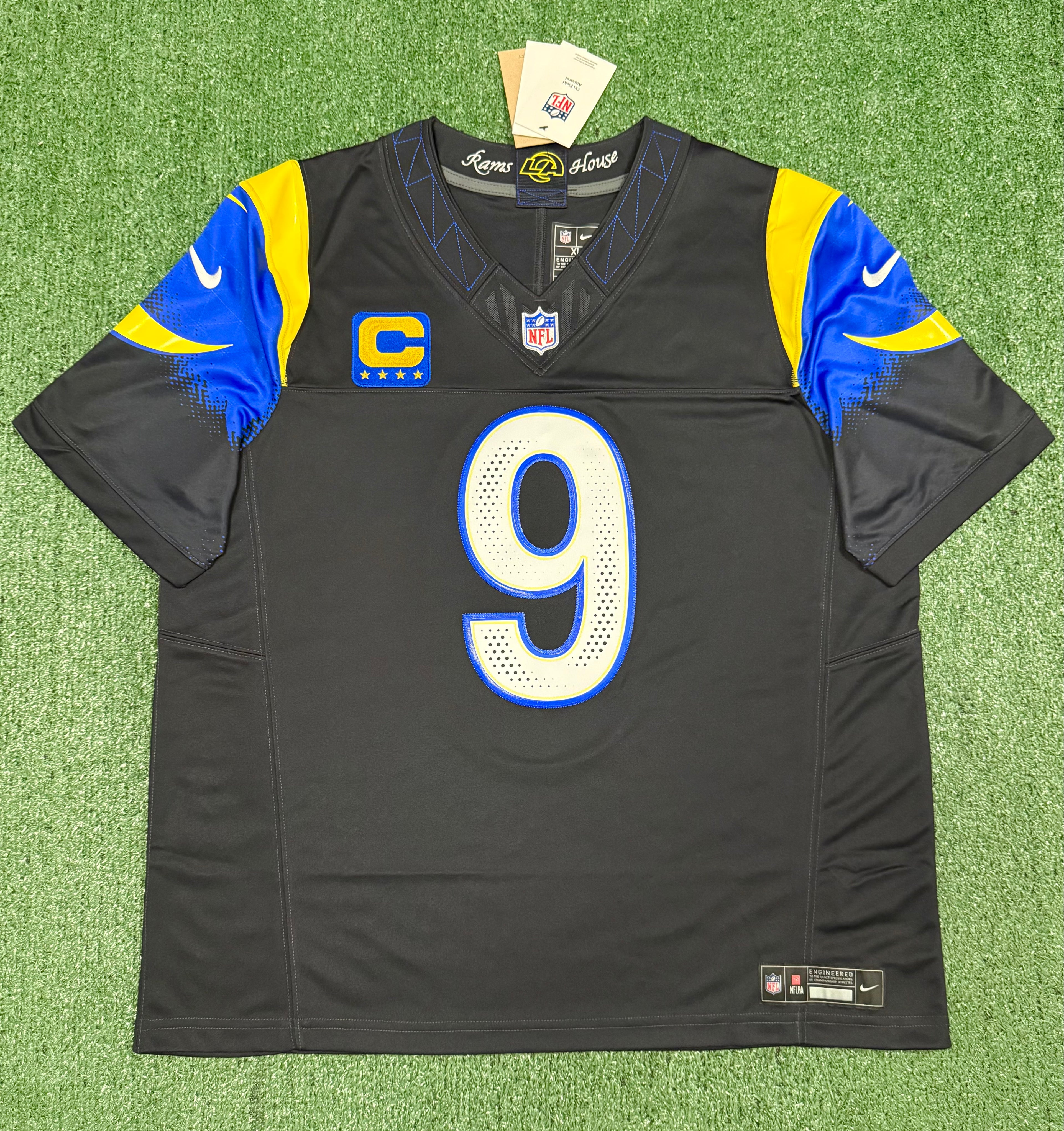 Matthew Stafford Los Angeles Rams Jersey #9 Nike FUSE Rivalry Black Size (XL) NFL