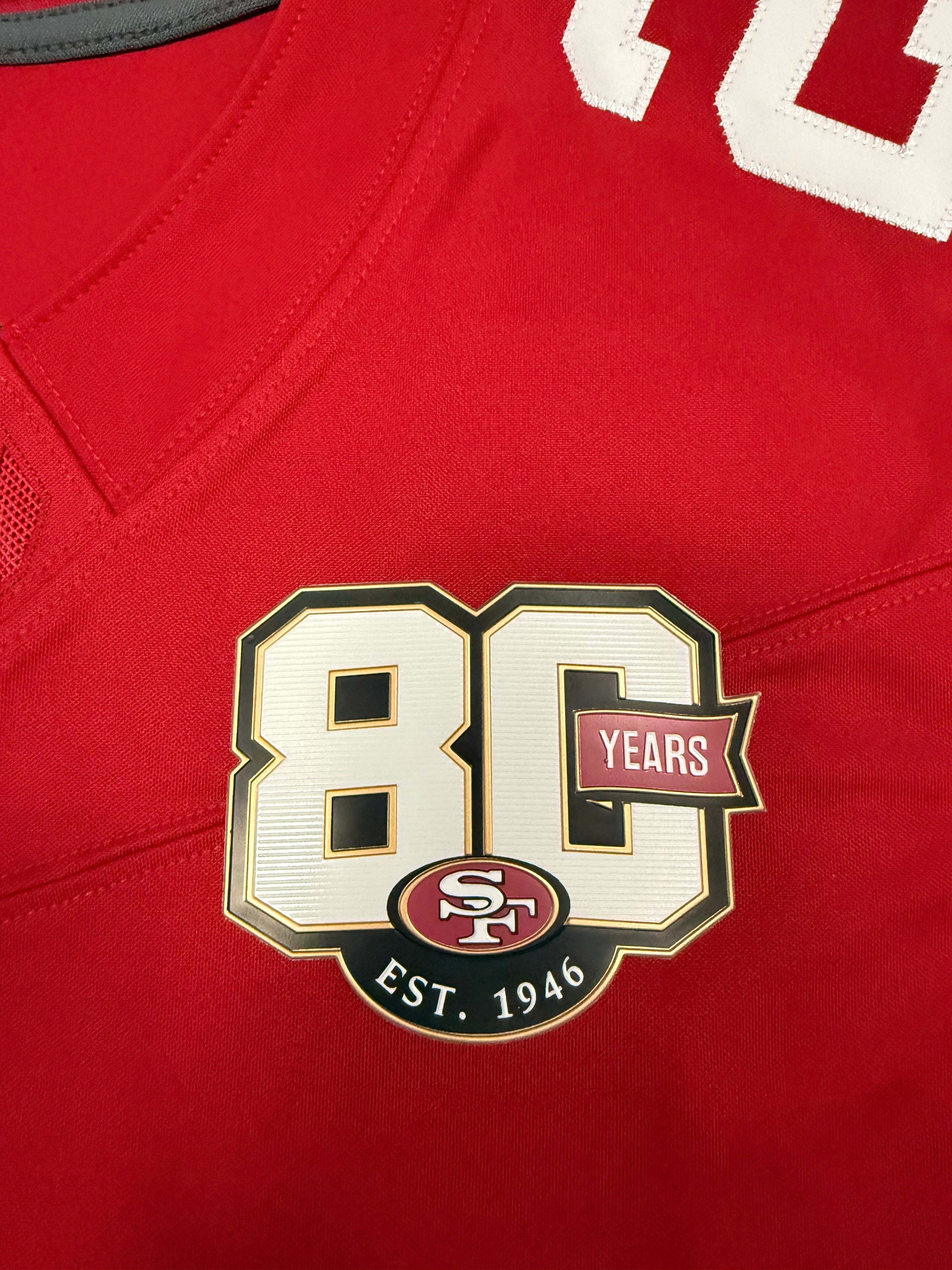 Christian McCaffrey San Francisco 49ers Jersey #23 Nike Vapor Fuse Limited Stitched Red Size (XL) NFL