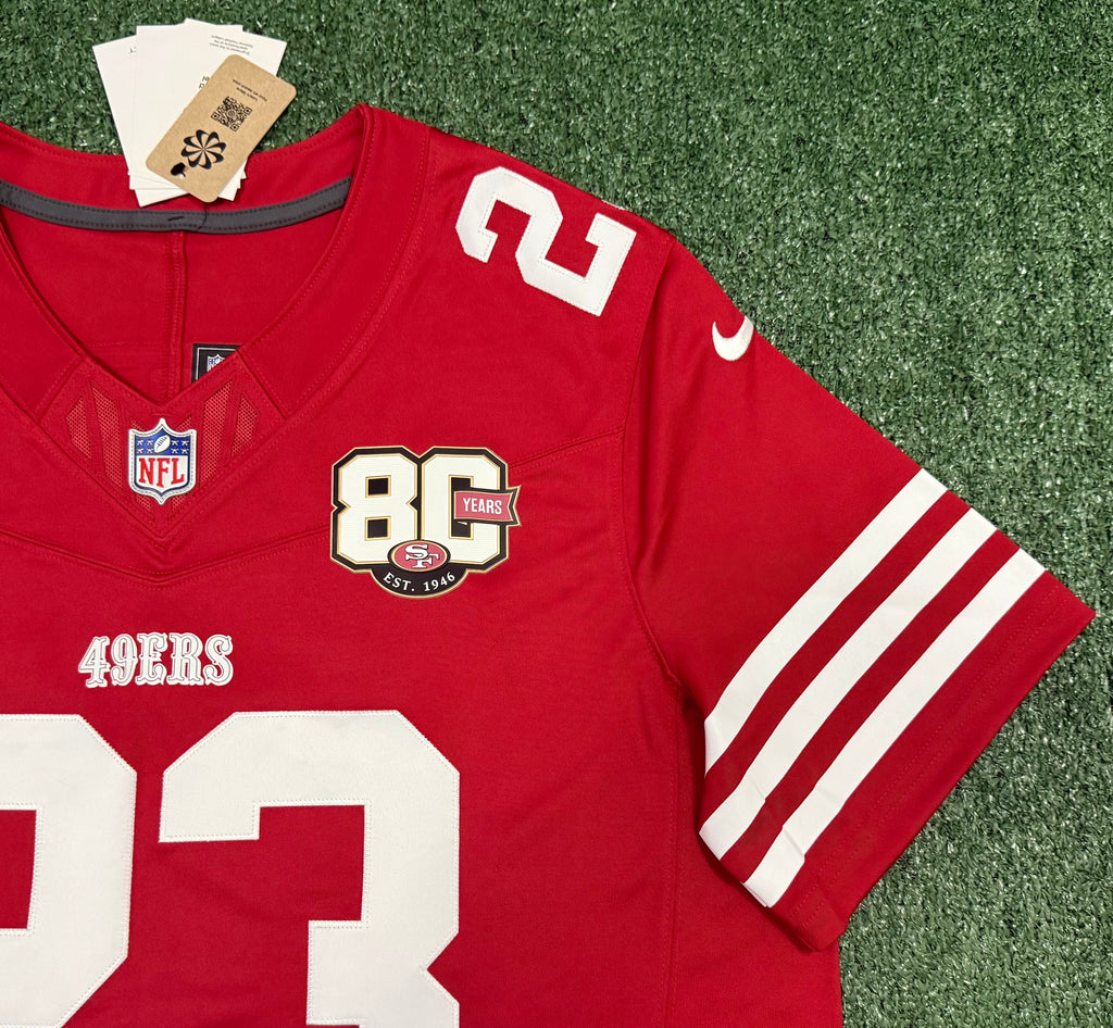 Christian McCaffrey San Francisco 49ers Jersey #23 Nike Vapor Fuse Limited Stitched Red Size (XL) NFL