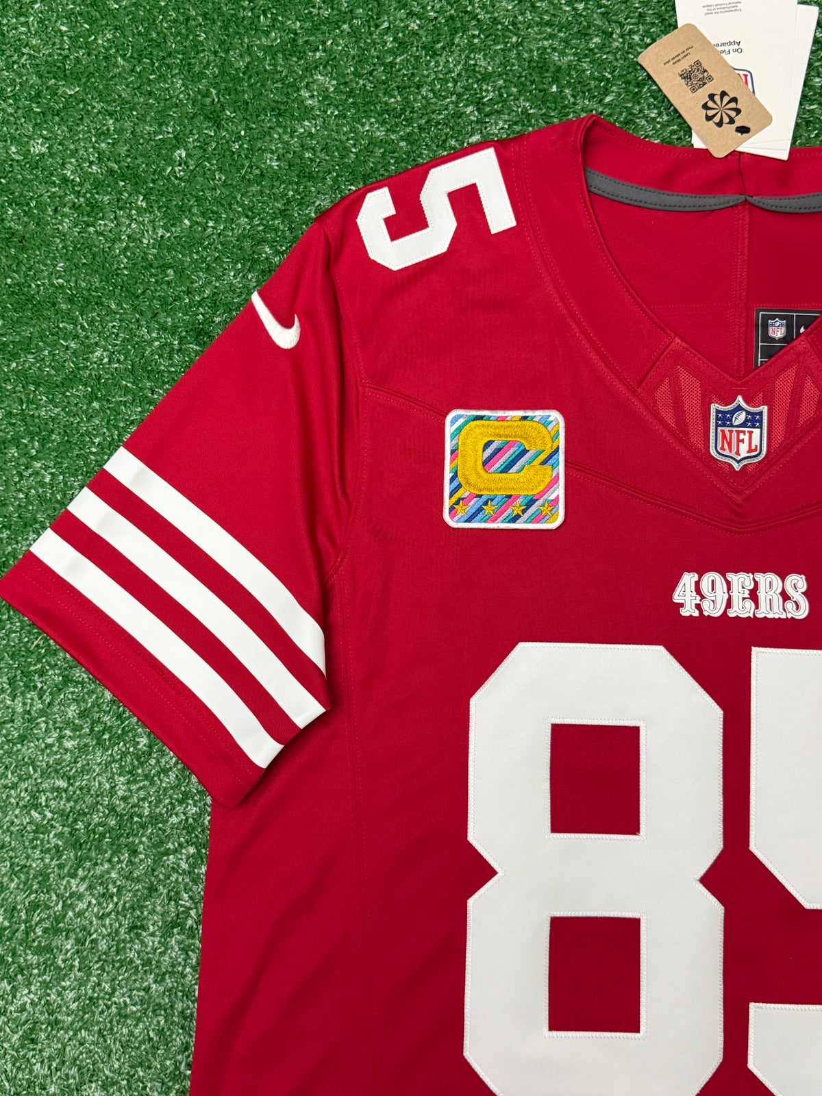 George Kittle San Francisco 49ers Jersey #85 Nike Vapor Fuse Limited Stitched Red Size (Large) NFL