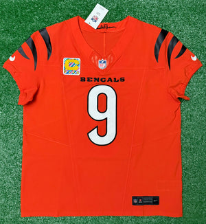 Joe Burrow Cincinnati Bengals Jersey #9 Nike Vapor FUSE Elite Orange Size 48 (XL) NFL