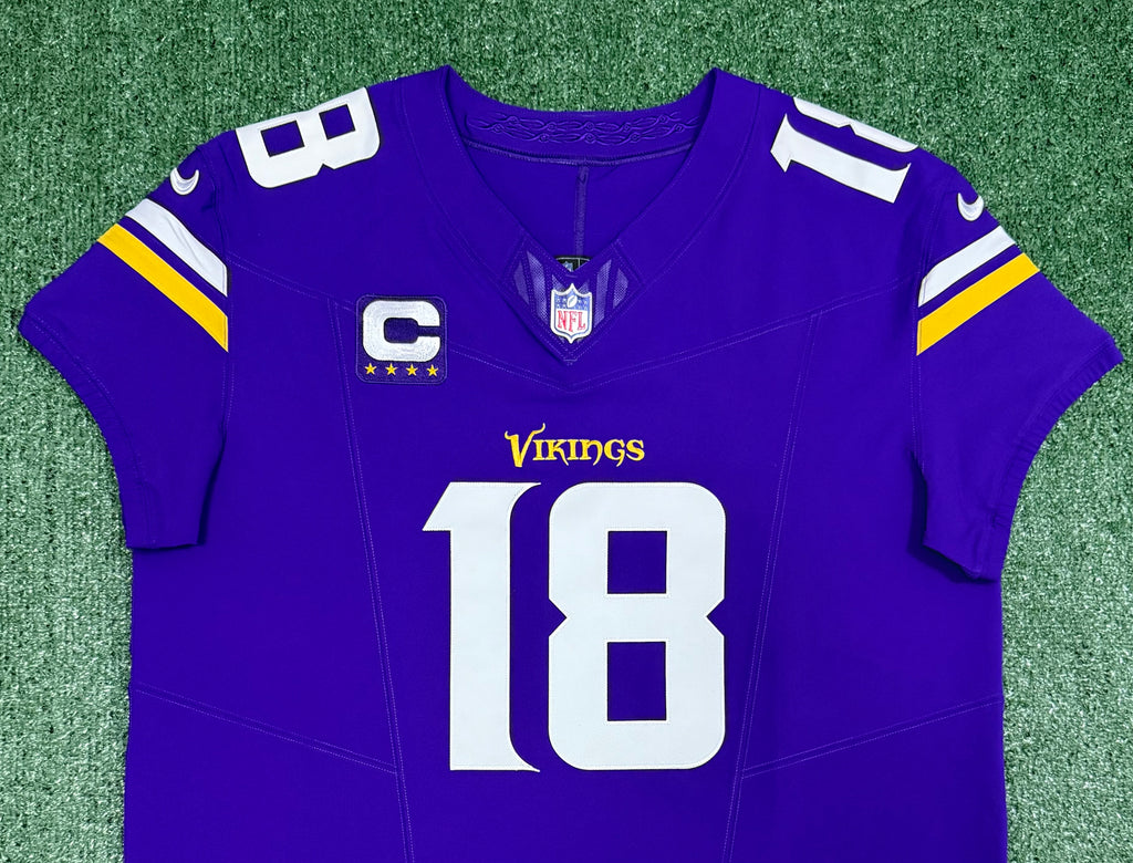 Justin Jefferson Minnesota Vikings Jersey #18 Nike Vapor FUSE Elite Purple Size 48 (XL) NFL