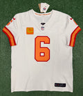 Baker Mayfield Tampa Bay Buccaneers Jersey #6 Nike Vapor FUSE Elite White Creamsicle size 44 (Large) NFL