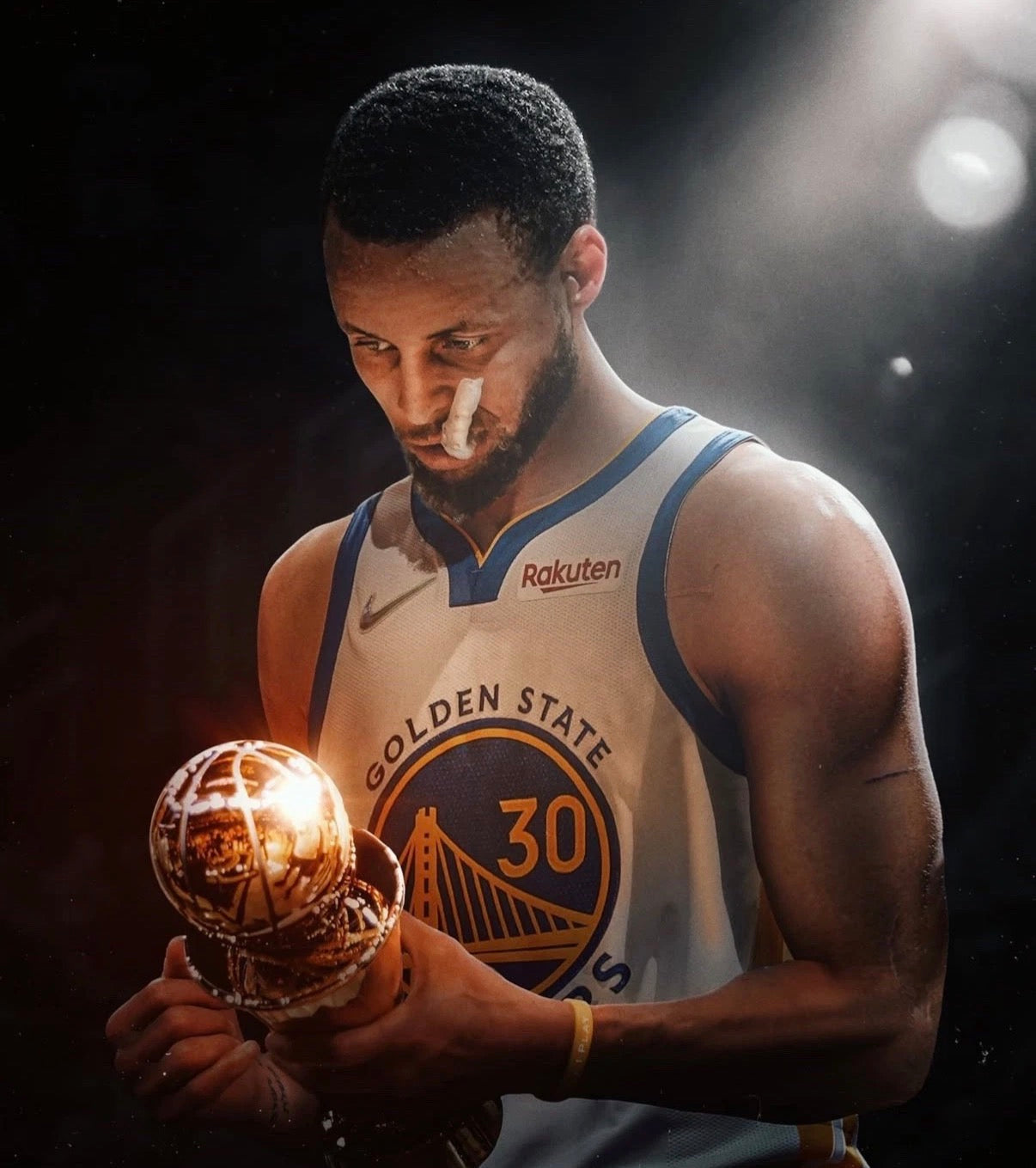 Steph Curry Golden State Warriors Jersey #30 Nike ADV Authentic White Size 52 (XL) NBA
