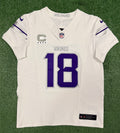Justin Jefferson Minnesota Vikings Jersey #18 Nike Vapor FUSE Elite White Size 40 (Medium) NFL