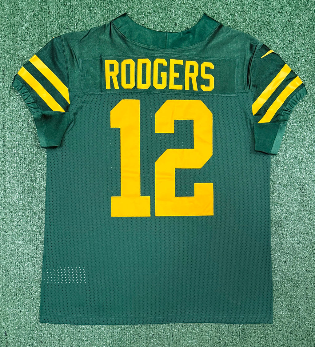Aaron Rodgers Green Bay Packers Jersey #12 Nike Vapor Elite Green Size 44 (Large) NFL
