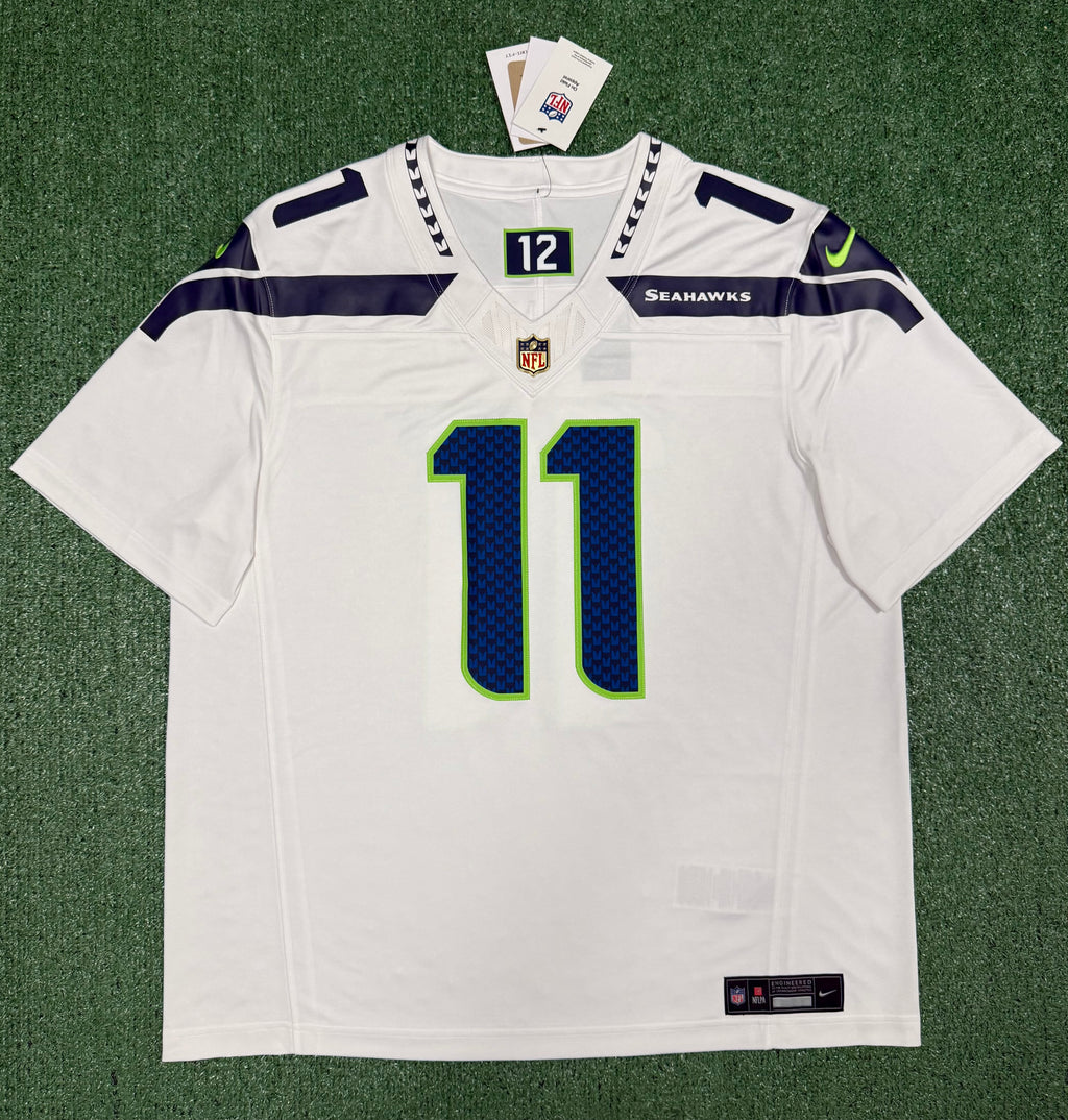 Jaxon Smith-Njigba Seattle Seahawks Jersey #11 Nike Vapor FUSE Limited White Size (XL) NFL