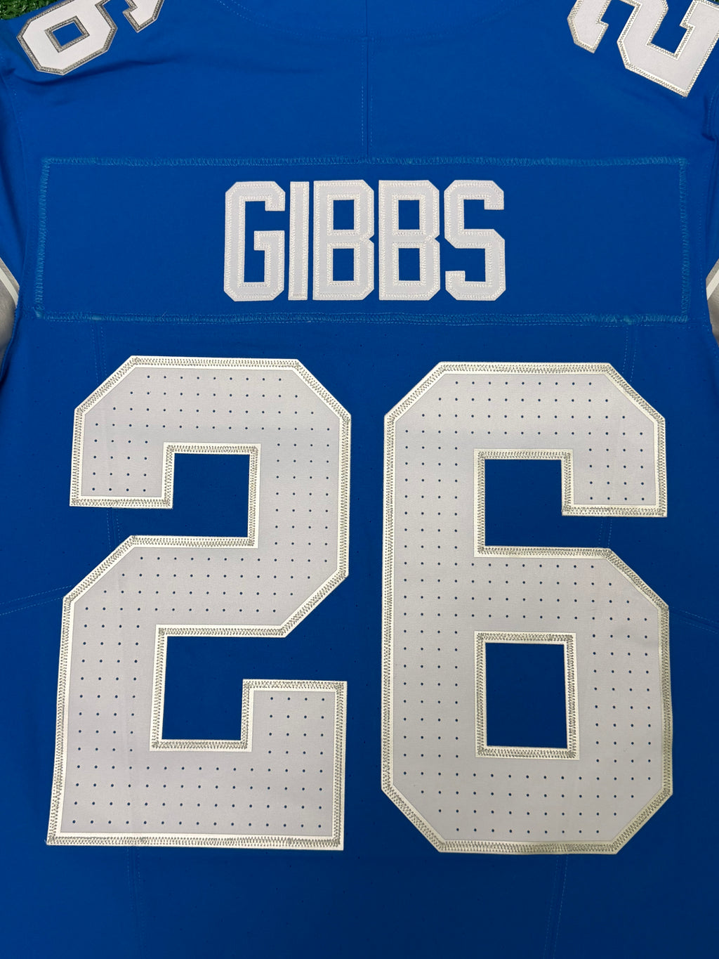 Jahmyr Gibbs Detroit Lions Jersey #26 Nike Vapor FUSE Elite Blue Size 40 (Medium) NFL