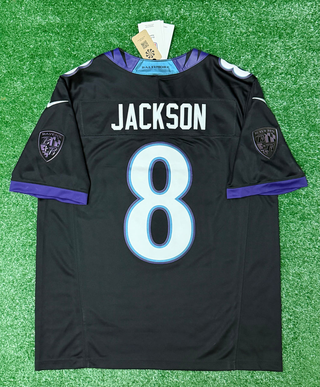 Lamar Jackson Baltimore Ravens Jersey #8 Nike Vapor FUSE Limited Black Size (Large) NFL