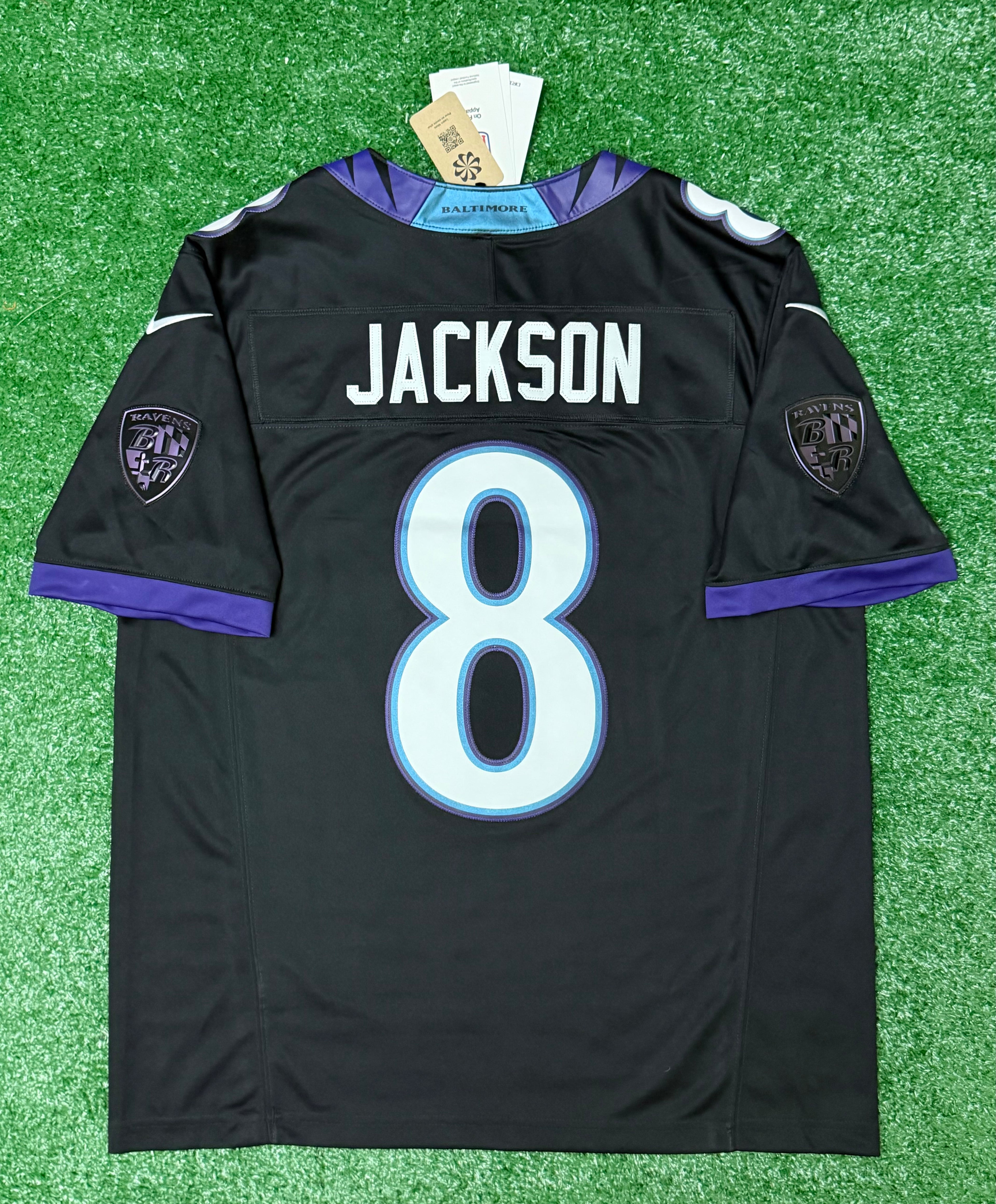 Lamar Jackson Baltimore Ravens Jersey #8 Nike Vapor FUSE Limited Black Size (Large) NFL