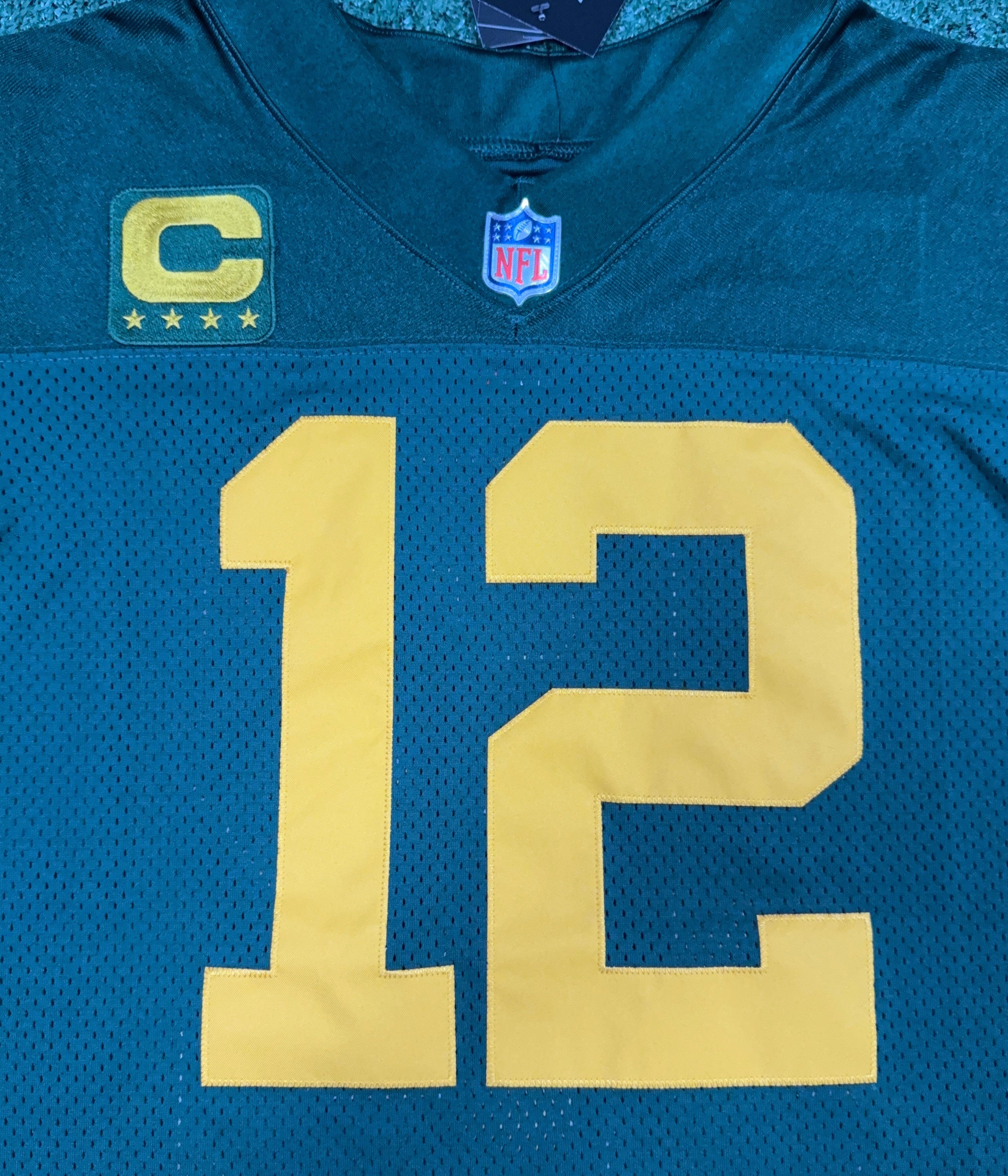 Aaron Rodgers Green Bay Packers Jersey #12 Nike Vapor Elite Green Size 44 (Large) NFL