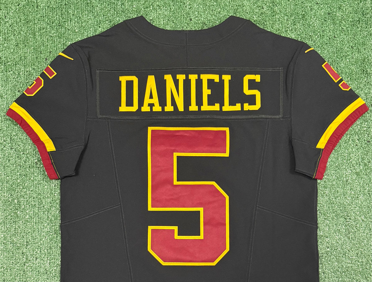 Jayden Daniels Washington Commanders Jersey #5 Nike Vapor Fuse Elite Black Size 40 (M) NFL