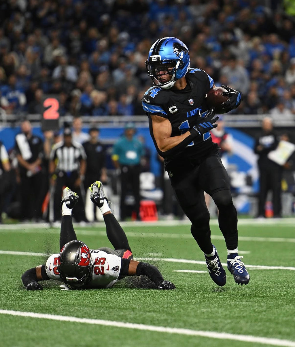Amon Ra St Brown Detroit Lions Jersey #14 Nike Vapor FUSE Elite Black Size 44 (Large) NFL