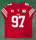 Nick Bosa San Francisco 49ers Jersey #97 Nike Vapor FUSE Elite Red Size 44 (Large) NFL