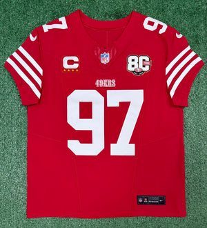 Nick Bosa San Francisco 49ers Jersey #97 Nike Vapor FUSE Elite Red Size 44 (Large) NFL