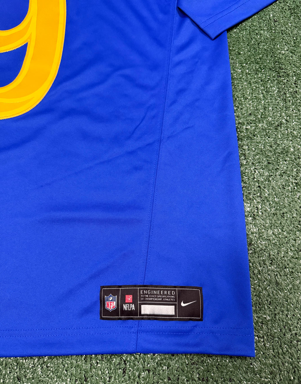 Matthew Stafford Los Angeles Rams Jersey #9 Nike Vapor Fuse Limited Stitched Blue Size (Large) NFL