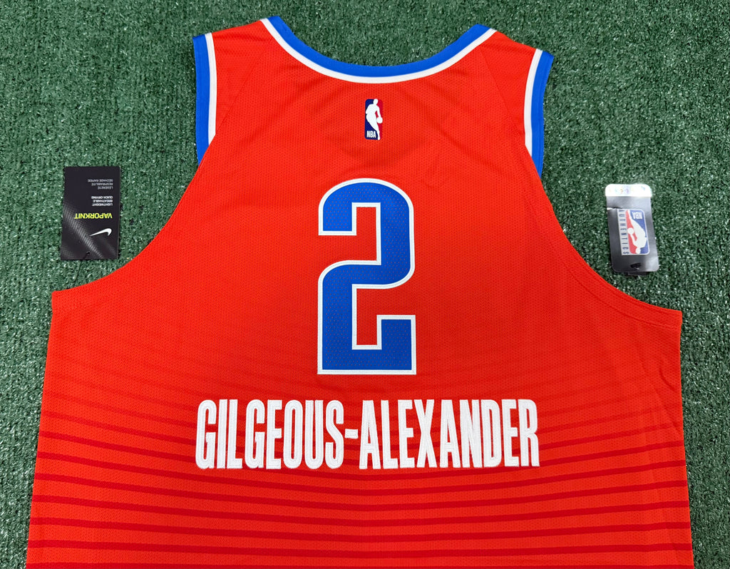 Shai Gilgeous-Alexander Oklahoma City Thunder Jersey #2 Nike VaporKnit Authentic Orange Size 52 (XL) NBA
