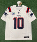 Drake Maye New England Patriots Jersey #10 Nike Vapor Fuse Limited White Size (Medium) NFL