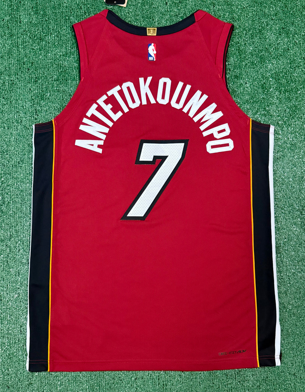 Giannis Antetokounmpo Miami Heat Jersey #7 Nike ADV Authentic Red Size 48 (Large) NBA