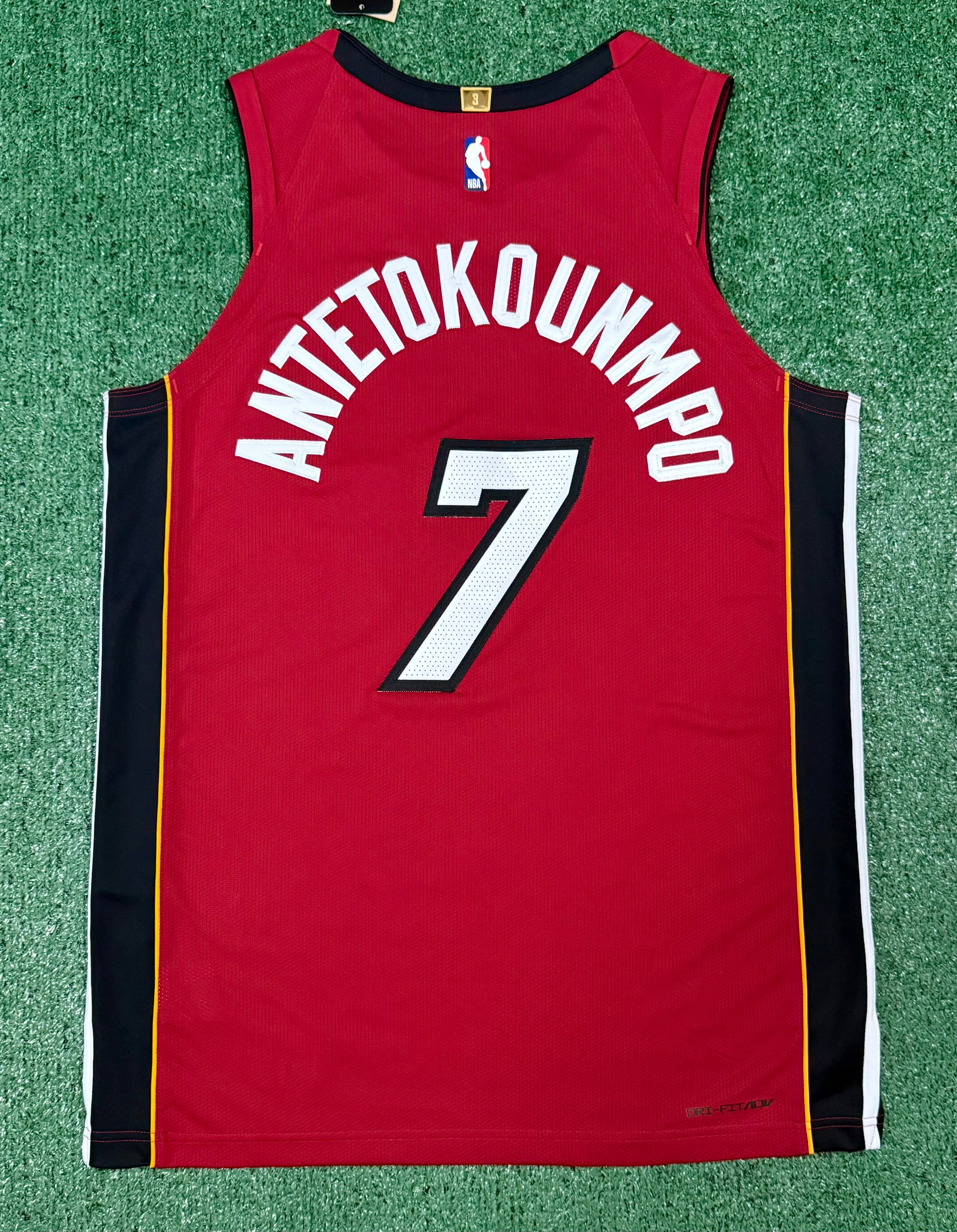 Giannis Antetokounmpo Miami Heat Jersey #7 Nike ADV Authentic Red Size 48 (Large) NBA