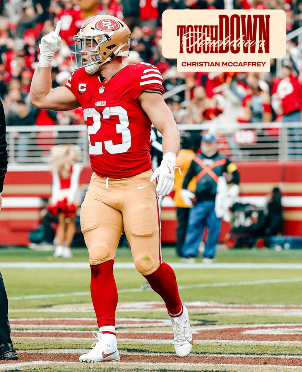 Christian McCaffrey San Francisco 49ers Jersey #23 Nike Vapor Fuse Limited Stitched Red Size (Large) NFL