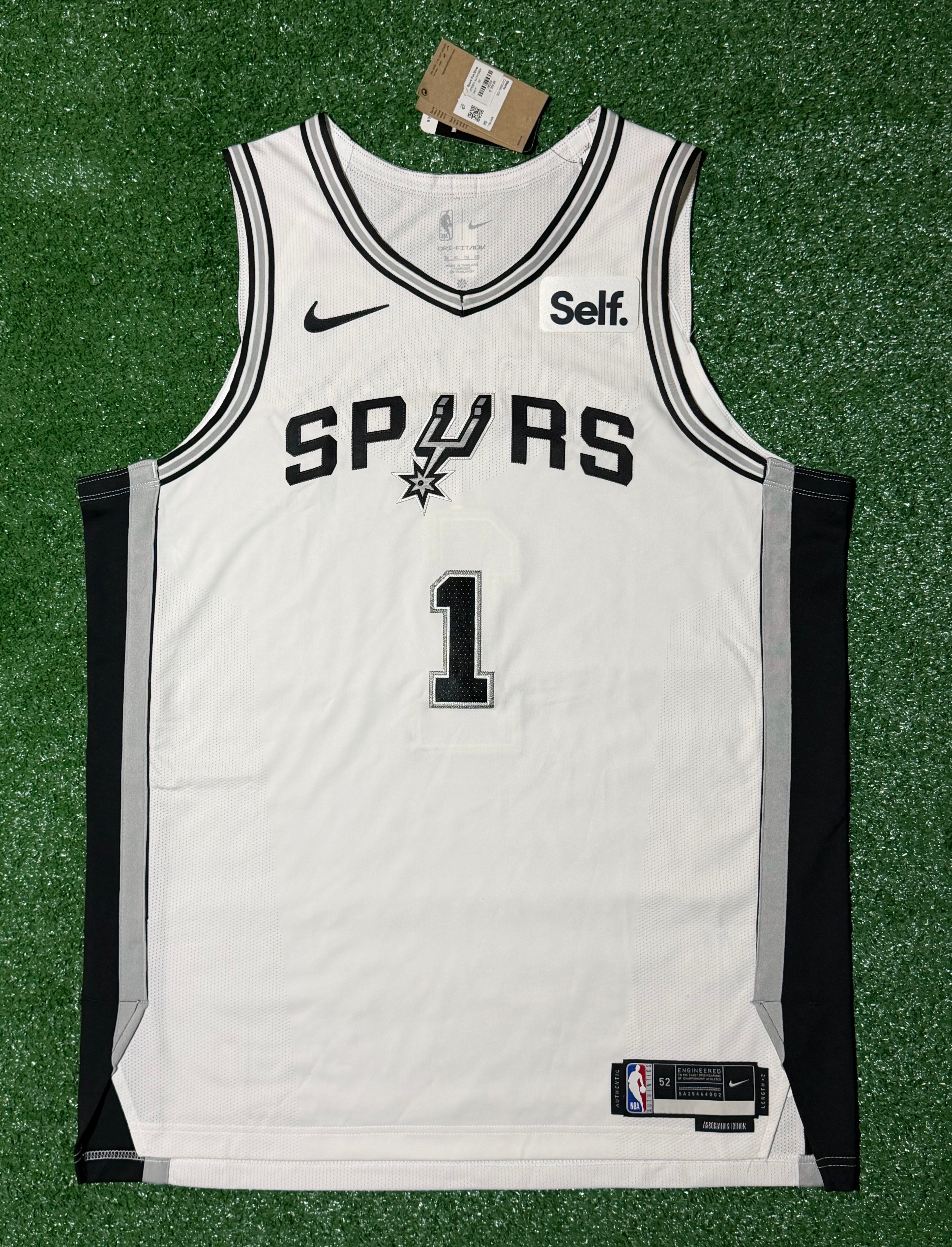 Victor Wembanyama San Antonio Spurs Jersey #1 Nike ADV Authentic White Size 52 (XL) NBA