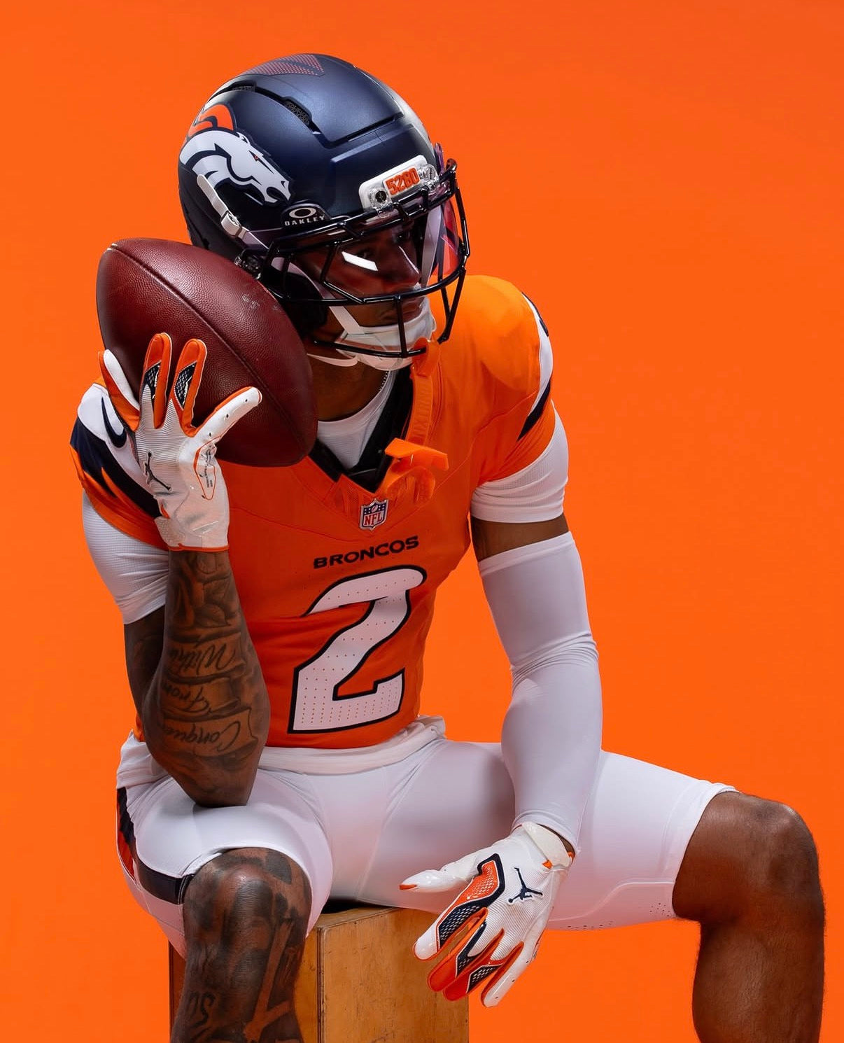 Pat Surtain II Denver Broncos Jersey #2 Nike Vapor Fuse Elite Orange Size 44 (L) NFL