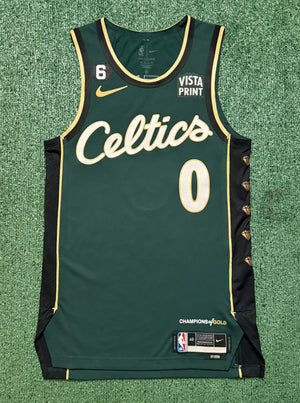 Jayson Tatum Boston Celtics Jersey #0 Nike ADV Authentic Green Size 40 (Small) NBA