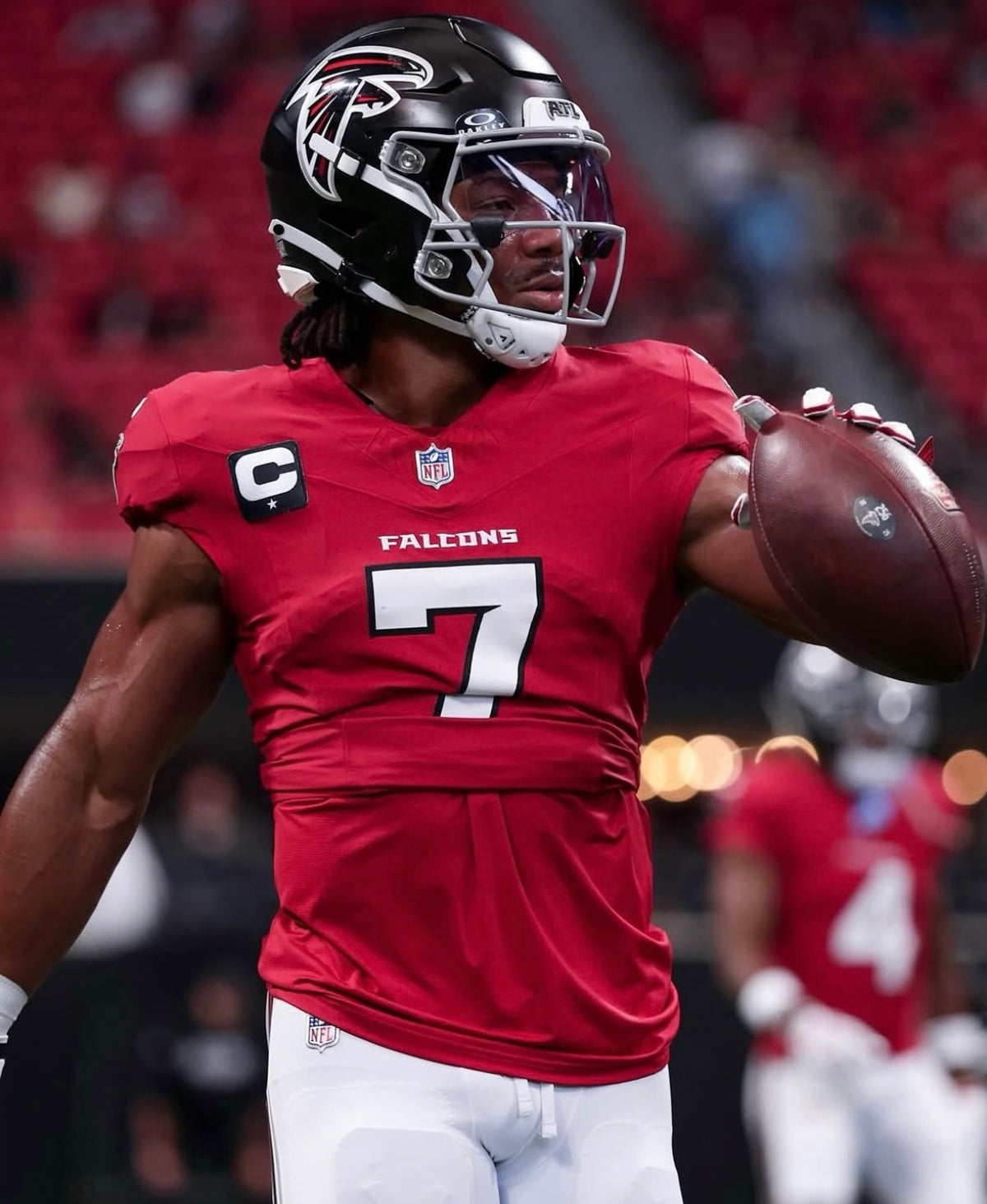 Bijan Robinson Atlanta Falcons Jersey #7 Nike Vapor FUSE Elite Red Size 44 (Large) NFL