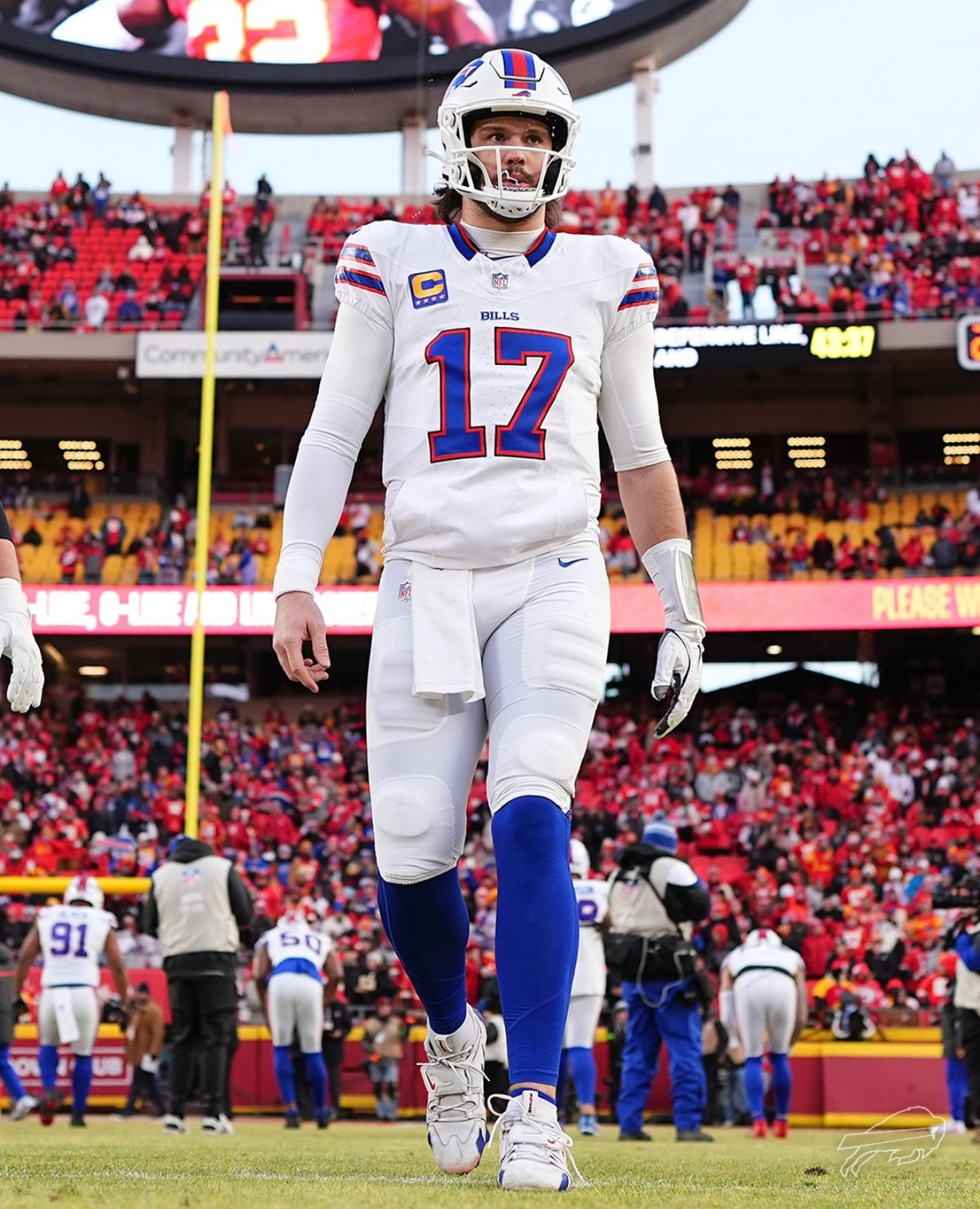 Josh Allen Buffalo Bills Jersey #17 Nike Vapor Fuse Elite White Size 48 (XL) NFL