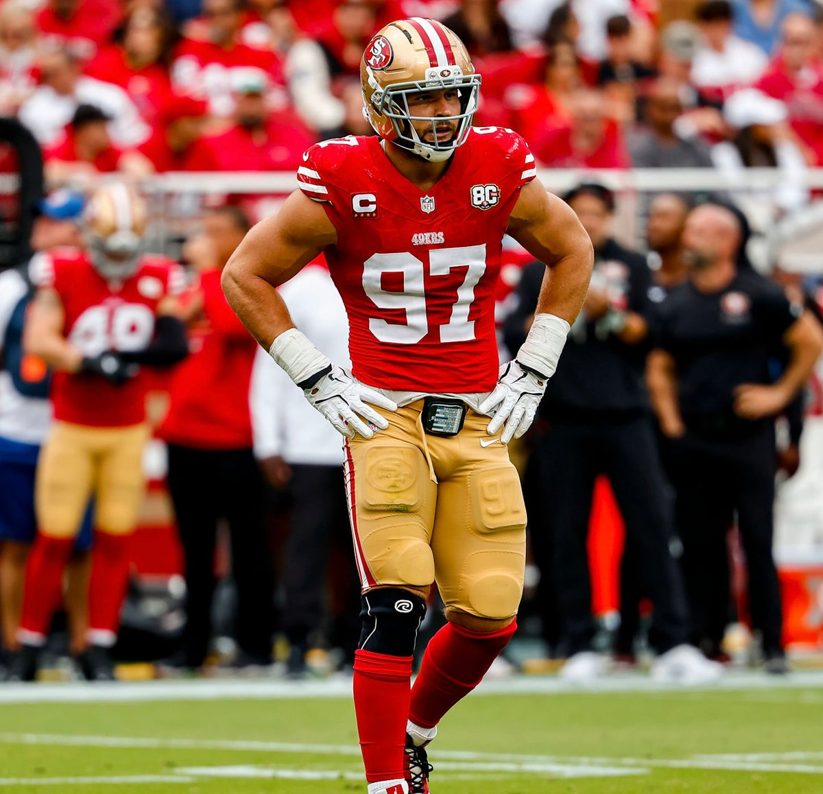 Nick Bosa San Francisco 49ers Jersey #97 Nike Vapor FUSE Elite Red Size 48 (XL) NFL