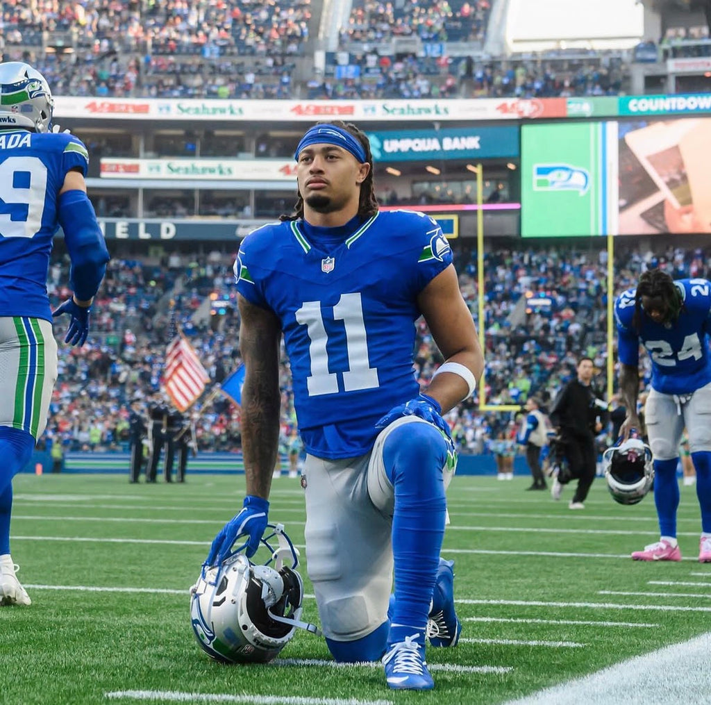 Jaxon Smith-Njigba Seattle Seahawks Jersey #11 Nike Vapor FUSE Elite Royal Blue Size 44 (L) NFL
