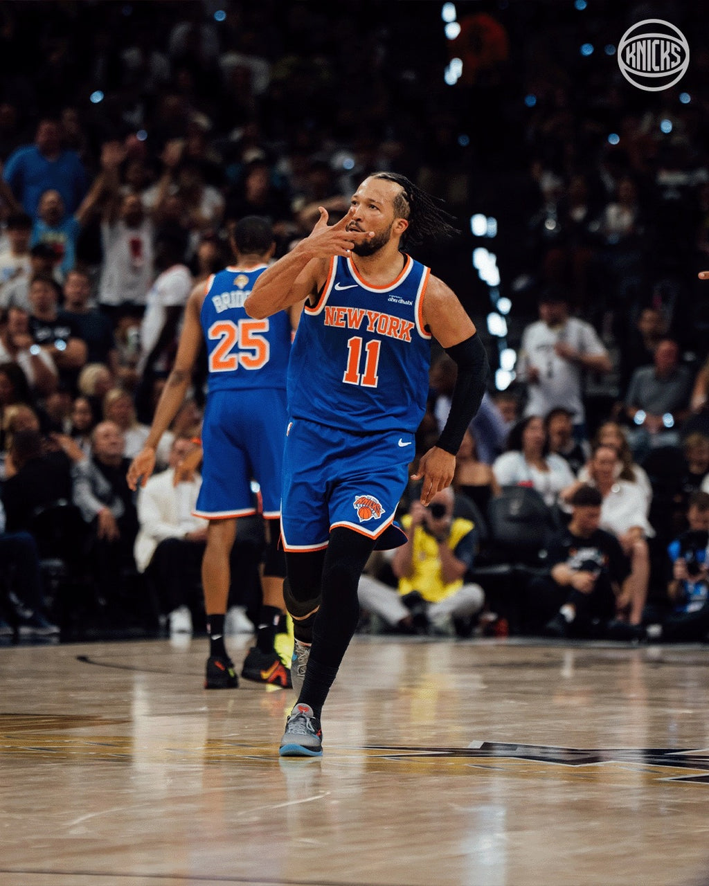 Jalen Brunson New York Knicks Jersey #11 Finals Nike ADV Authentic Blue Size 48 (L) NBA