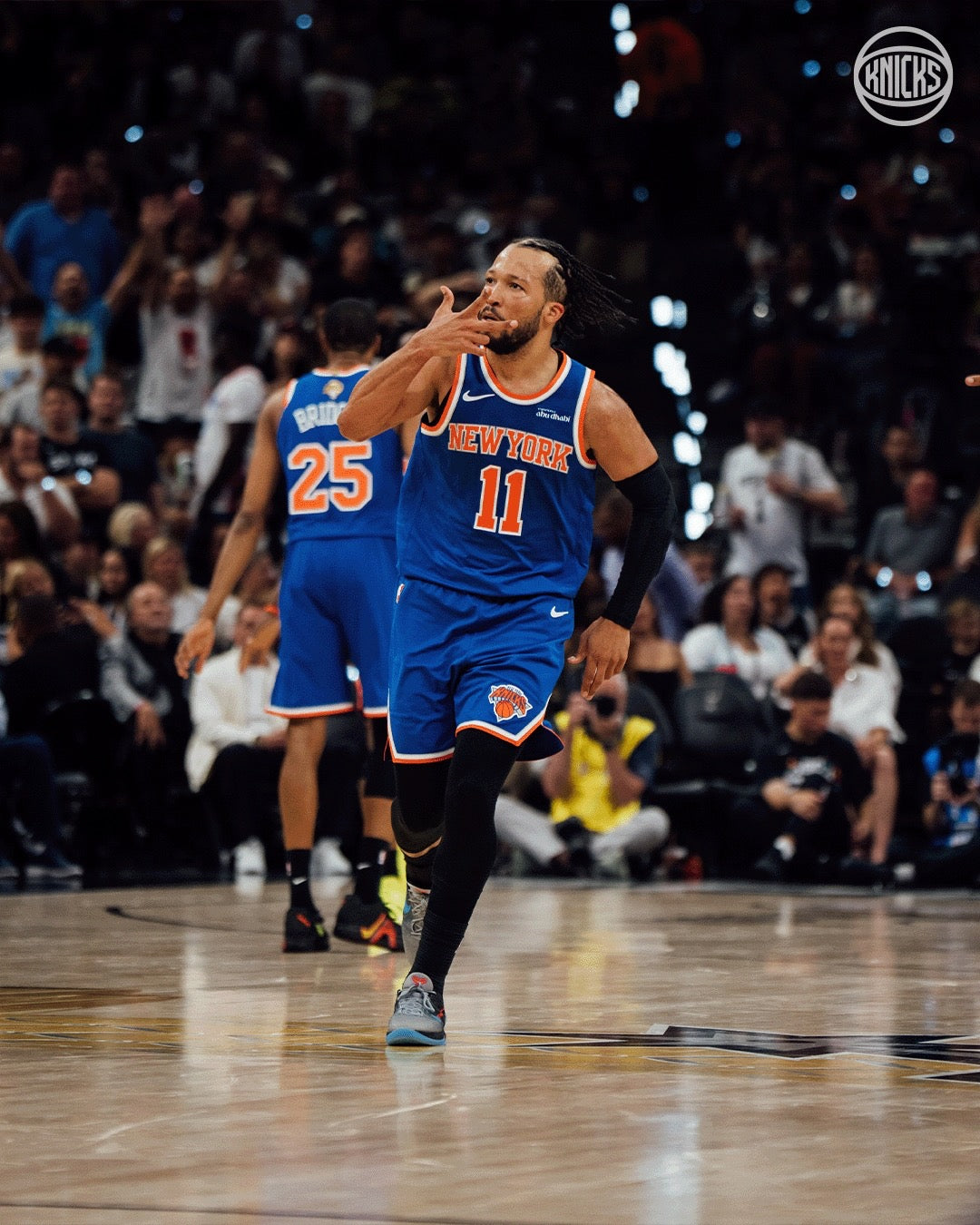 Jalen Brunson New York Knicks Jersey #11 Finals Nike ADV Authentic Blue Size 48 (L) NBA