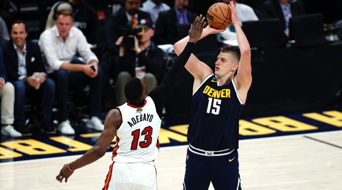 Nikola Jokic Denver Nuggets Jersey #15 Nike ADV Authentic Navy Size 52 (XL) NBA