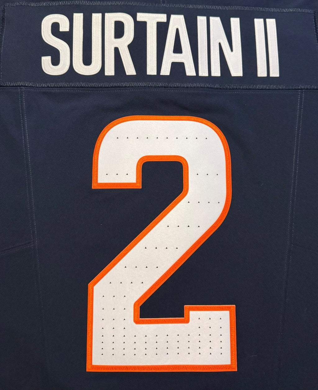 Pat Surtain II Denver Broncos Jersey #2 Nike Vapor Fuse Elite Navy Size 44 (L) NFL