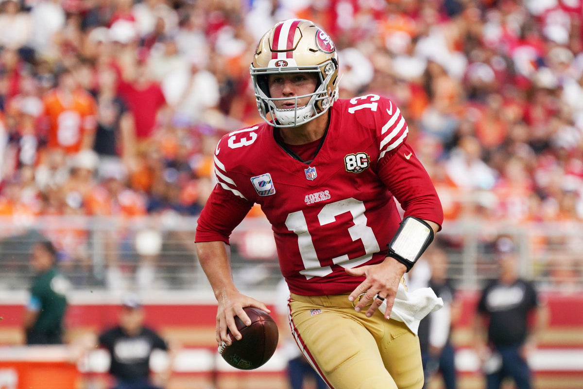Brock Purdy San Francisco 49ers Jersey #13 Nike Vapor Fuse Limited Stitched Red Size (Large) NFL