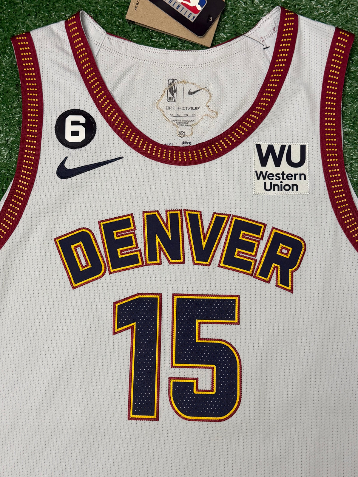 Nikola Jokic Denver Nuggets Jersey #15 Nike ADV Authentic Gray Size 52 (XL) NBA READ DESCRIPTION
