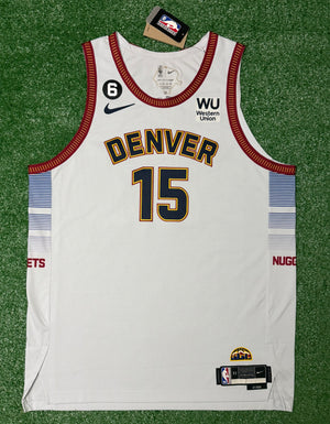 Nikola Jokic Denver Nuggets Jersey #15 Nike ADV Authentic Gray Size 52 (XL) NBA READ DESCRIPTION