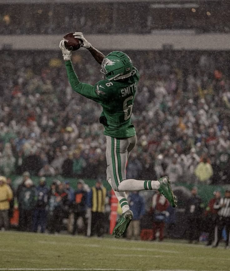 Devonta Smith Philadelphia Eagles Jersey #6 Nike Vapor F.U.S.E Elite Kelly Green 48 (XL) NFL