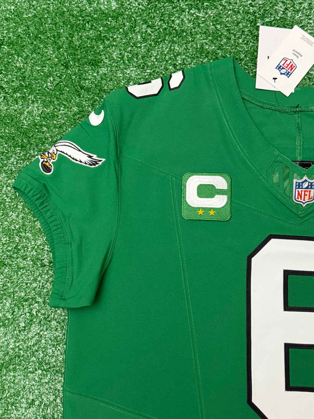 Devonta Smith Philadelphia Eagles Jersey #6 Nike Vapor F.U.S.E Elite Kelly Green 48 (XL) NFL